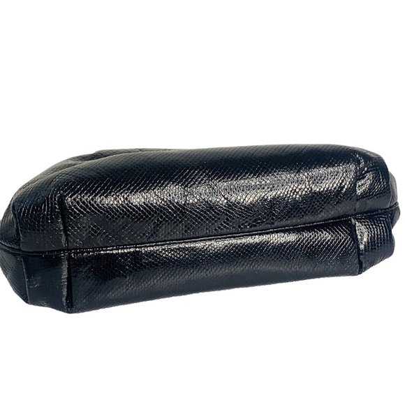 Finesse La Model Vintage Snakeskin Black Egyptian Metal Clutch Crossbody Bag - Picture 10 of 12